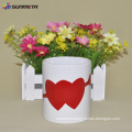 11oz ceramic white magic mug with heart color changing